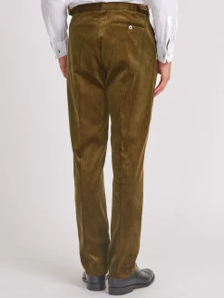 Favourbrook Olive Hatfield Cord Dress Trouser- Trousers | Suits