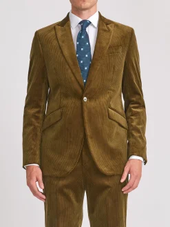Favourbrook Olive Hatfield Cord Newport Jacket- Suits
