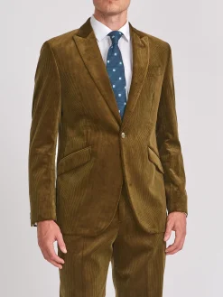 Favourbrook Olive Hatfield Cord Newport Jacket- Suits