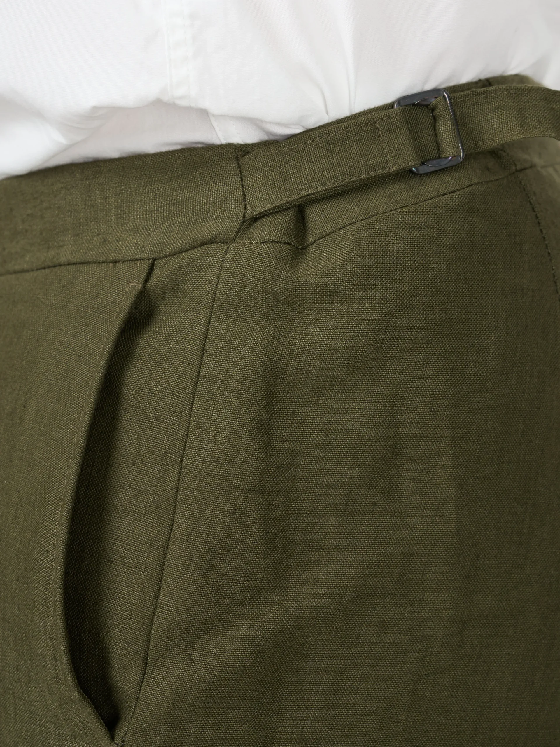 Favourbrook Olive Hembridge Linen Dress Trouser- Wedding Attire | Trousers