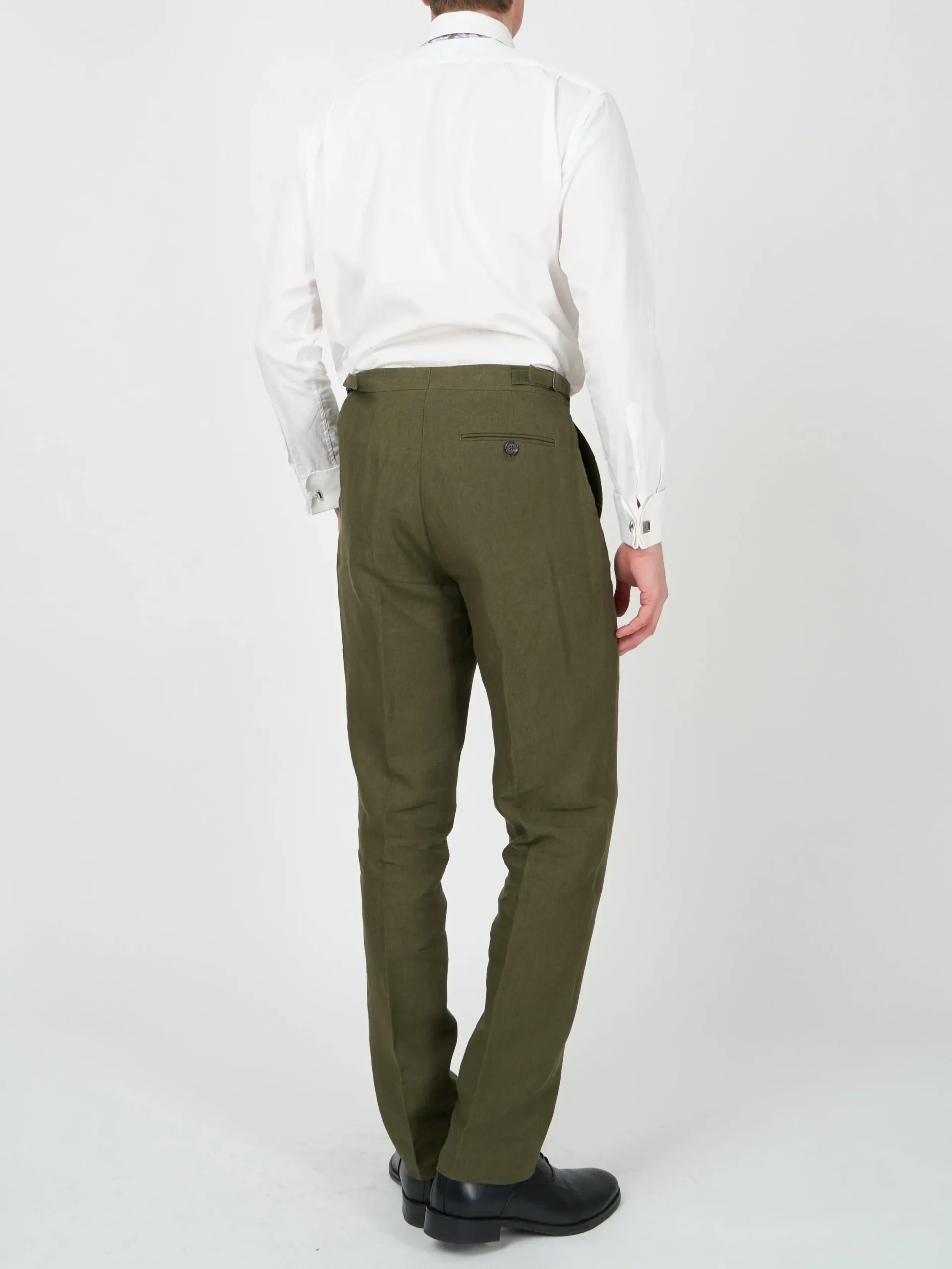 Favourbrook Olive Hembridge Linen Dress Trouser- Wedding Attire | Trousers