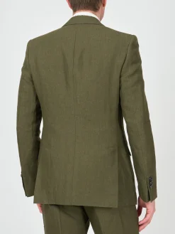 Favourbrook Olive Hembridge Linen Ebury Jacket- Wedding Attire | Suits