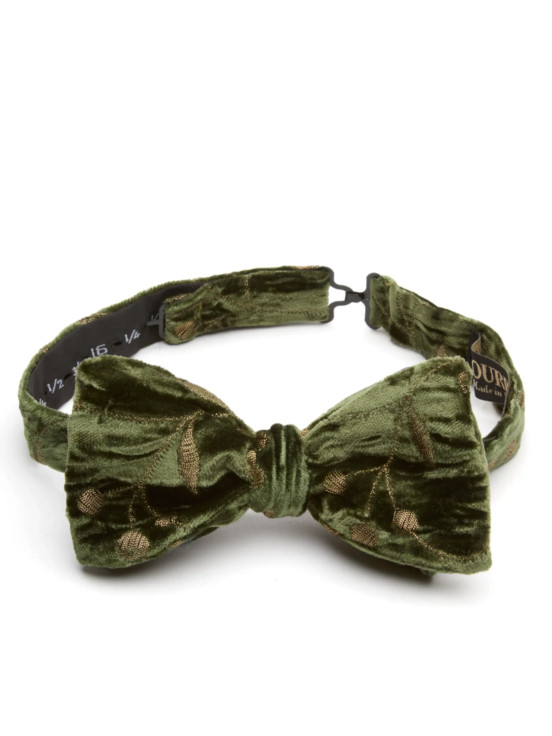 Favourbrook Olive Lurex Berries Silk/Rayon Bow Tie- Bow Ties