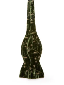 Favourbrook Olive Lurex Berries Silk/Rayon Bow Tie- Bow Ties