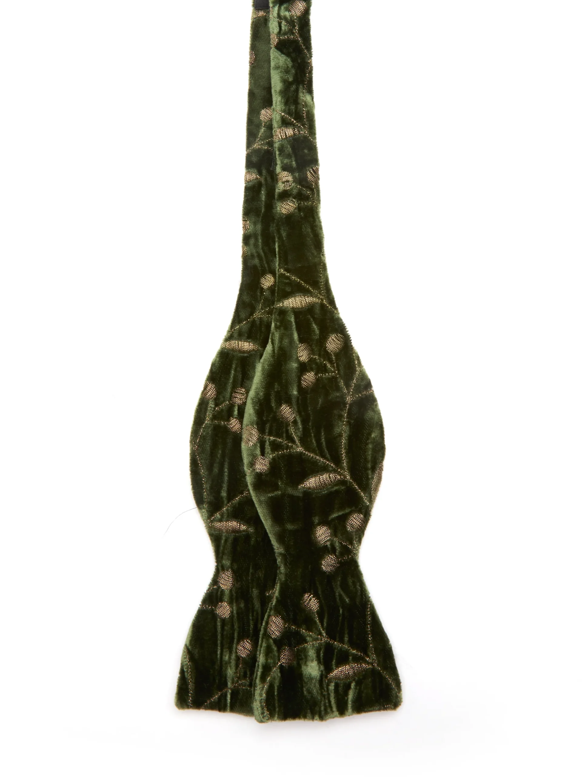 Favourbrook Olive Lurex Berries Silk/Rayon Bow Tie- Bow Ties