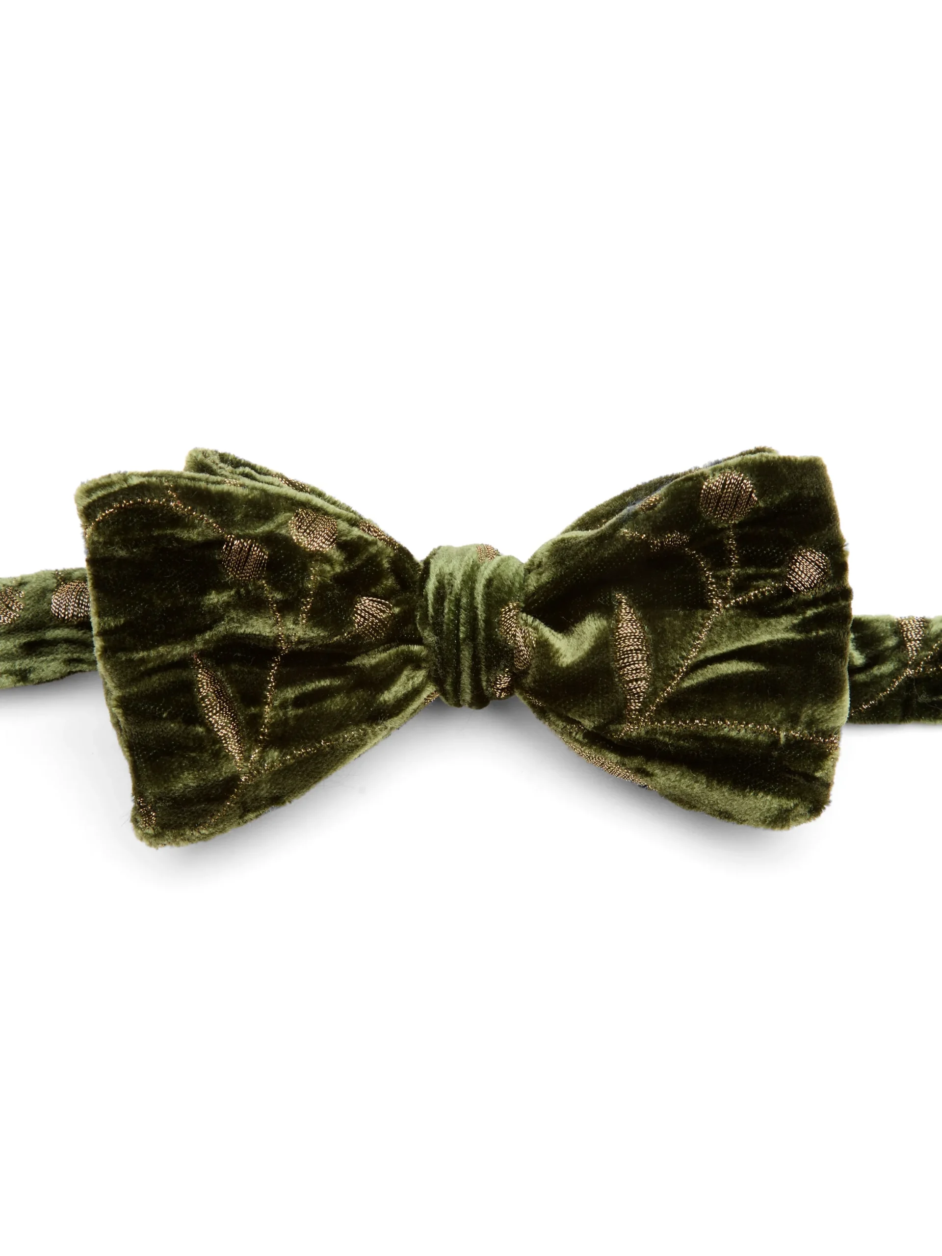 Favourbrook Olive Lurex Berries Silk/Rayon Bow Tie- Bow Ties
