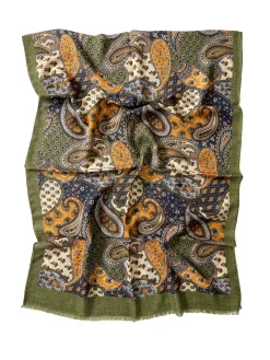 Favourbrook Olive Woodstock Wool Scarf- Scarves & Cravats