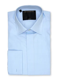 Favourbrook Pale Blue Poplin Cotton Gatsby Shirt- Shirts
