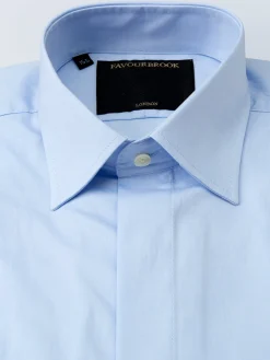 Favourbrook Pale Blue Poplin Cotton Gatsby Shirt- Shirts
