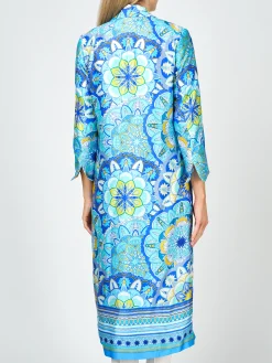 Favourbrook Pimlico Coat Blue Rockingham Silk Satin-Women Mother Of The Bride | Jackets & Coats