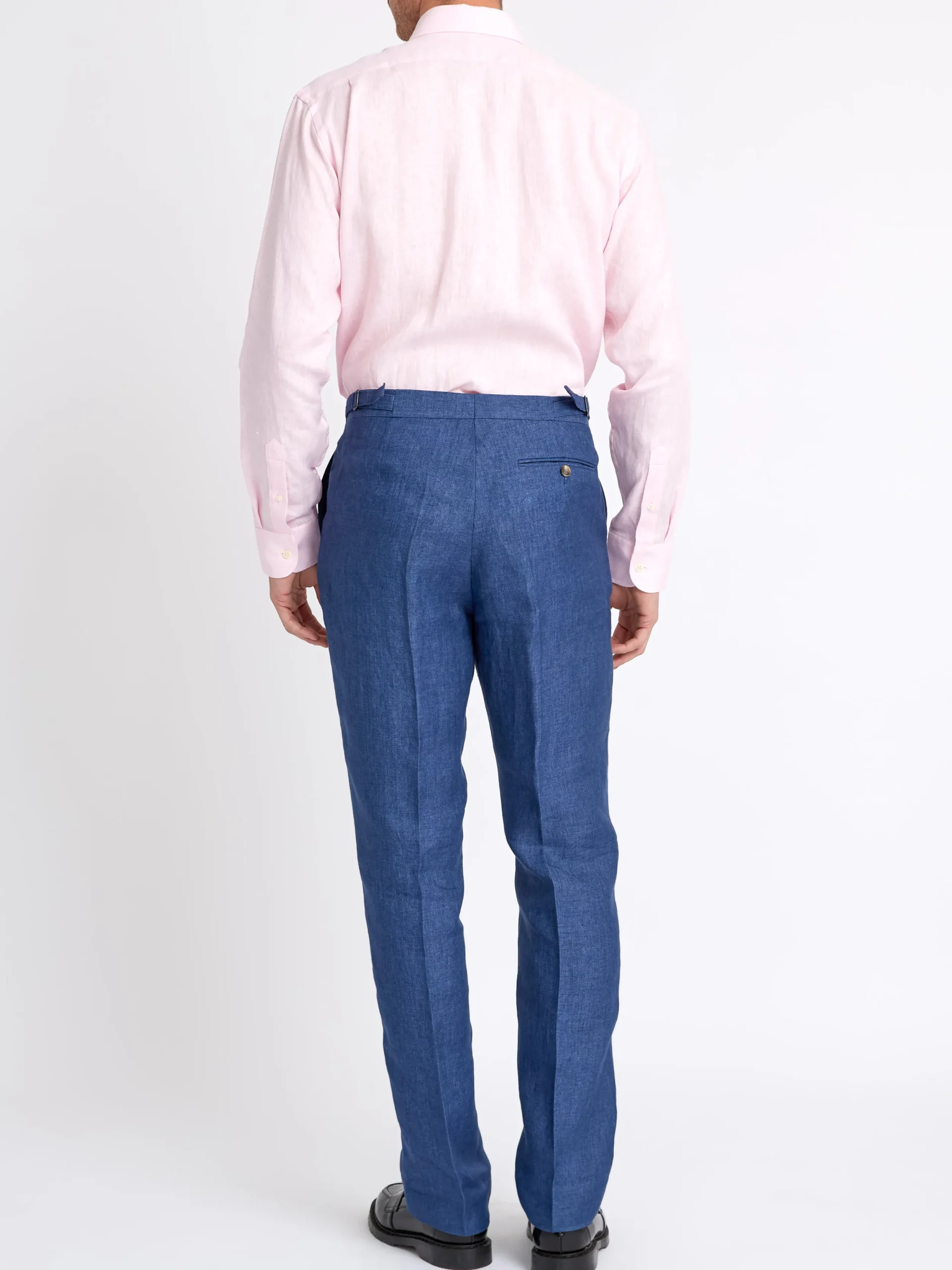 Favourbrook Pink Bridford Linen Cutaway Collar Shirt- Shirts