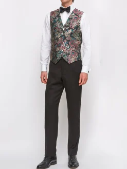 Favourbrook Pink Chatsworth Silk Single Breasted 6 Button Waistcoat- Waistcoats | Single Breasted Waistcoats