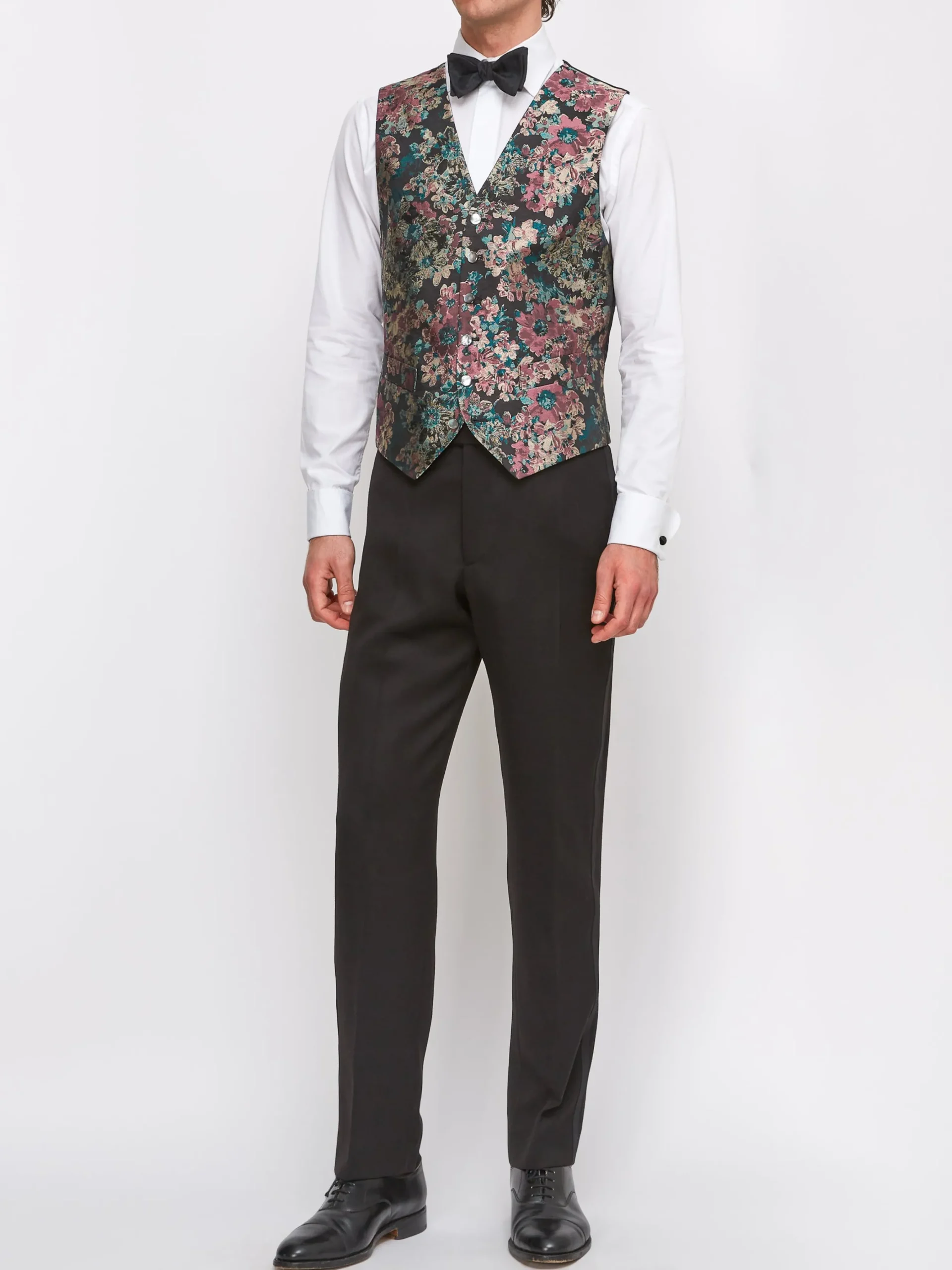 Favourbrook Pink Chatsworth Silk Single Breasted 6 Button Waistcoat- Waistcoats | Single Breasted Waistcoats