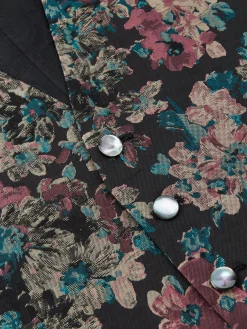 Favourbrook Pink Chatsworth Silk Single Breasted 6 Button Waistcoat- Waistcoats | Single Breasted Waistcoats