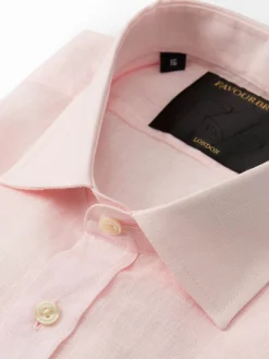 Favourbrook Pink Colne Linen Helford Shirt- Shirts