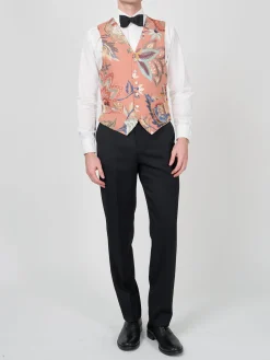 Favourbrook Pink Fulford Single Breasted 6 Button Waistcoat- Waistcoats | Single Breasted Waistcoats