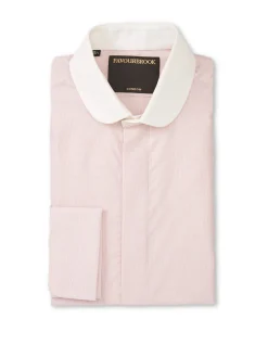 Favourbrook Pink Kent Cotton Kent Double Cuff Shirt- Shirts
