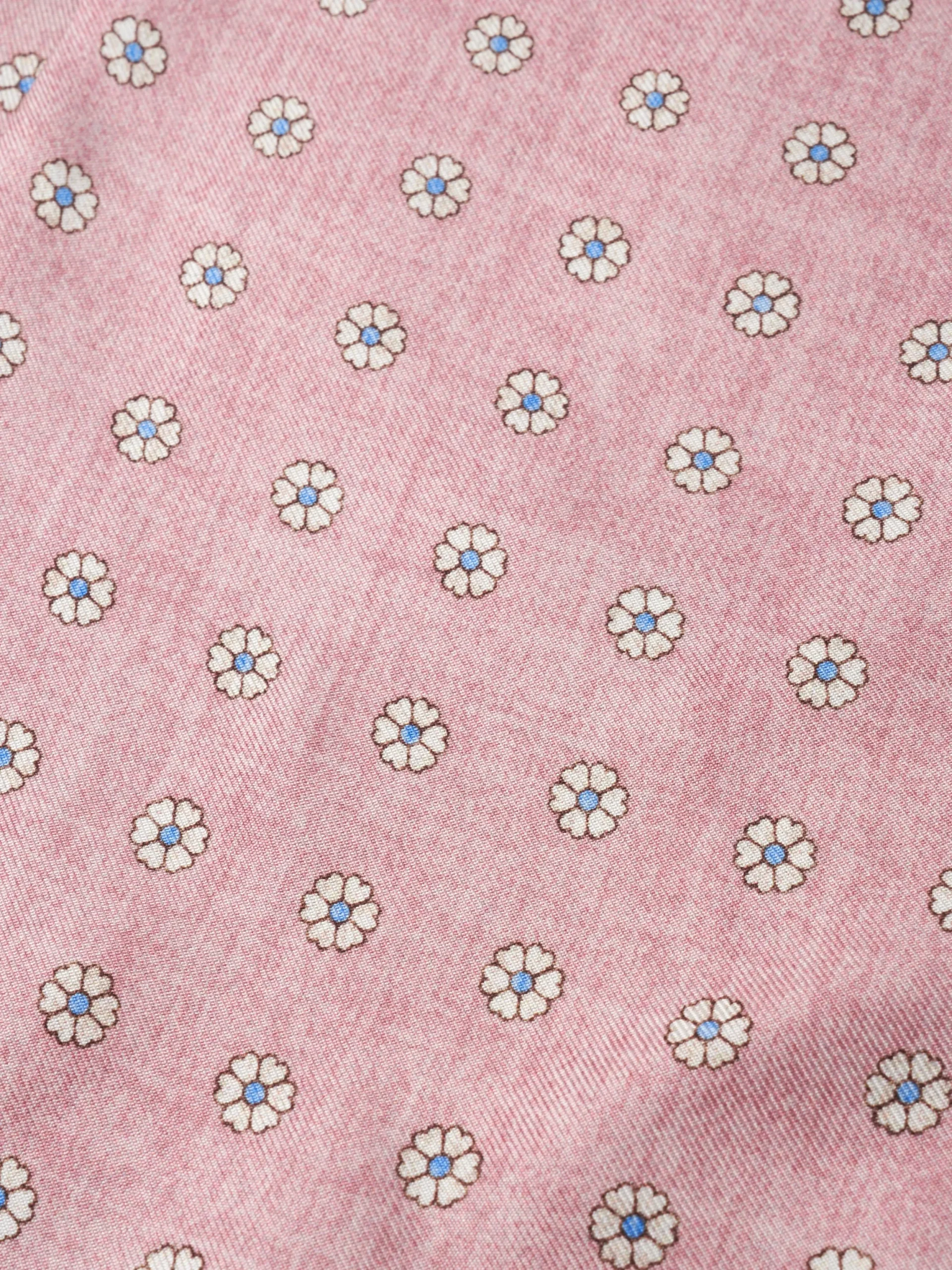 Favourbrook Pink Osterley Silk Cravat- Scarves & Cravats
