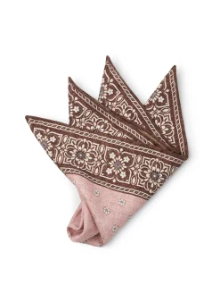 Favourbrook Pink Osterley Silk Pocket Square- Pocket Squares