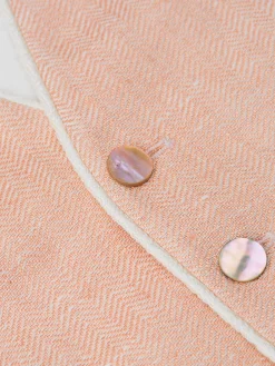 Favourbrook Pink Randwick Single Breasted 6 Button Piped Waistcoat- Waistcoats | Royal Ascot Waistcoats
