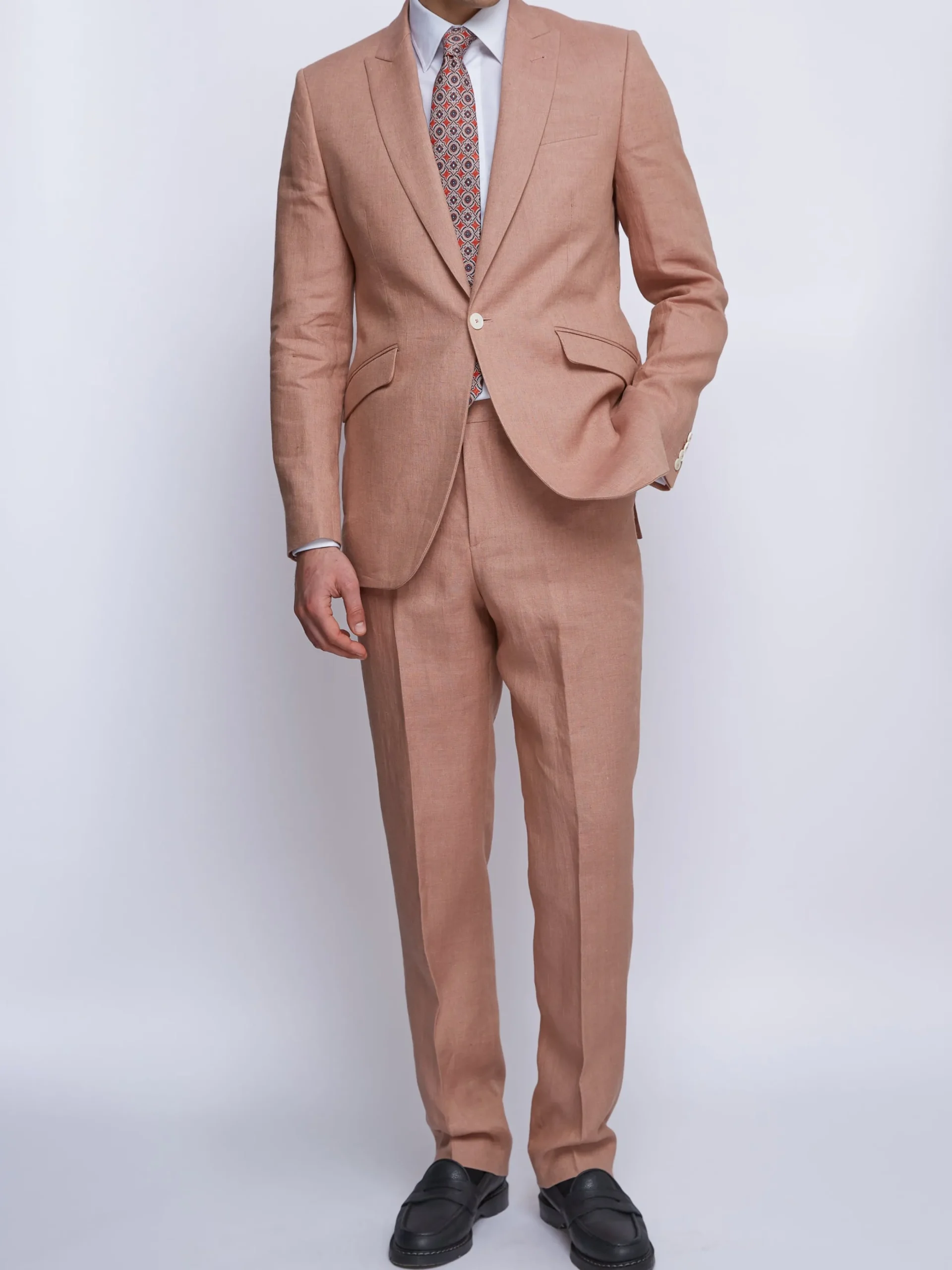 Favourbrook Pink Sidmouth Linen Ebury Jacket- Suits