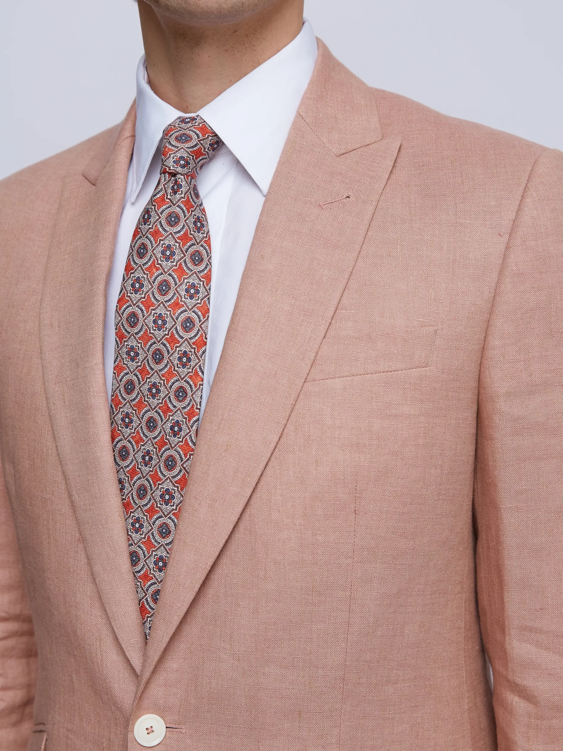 Favourbrook Pink Sidmouth Linen Ebury Jacket- Suits
