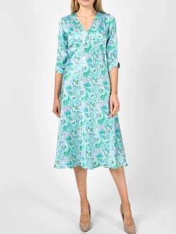 Favourbrook Poppy Dress Green Clarence Silk Satin-Women Mother Of The Bride | Dresses