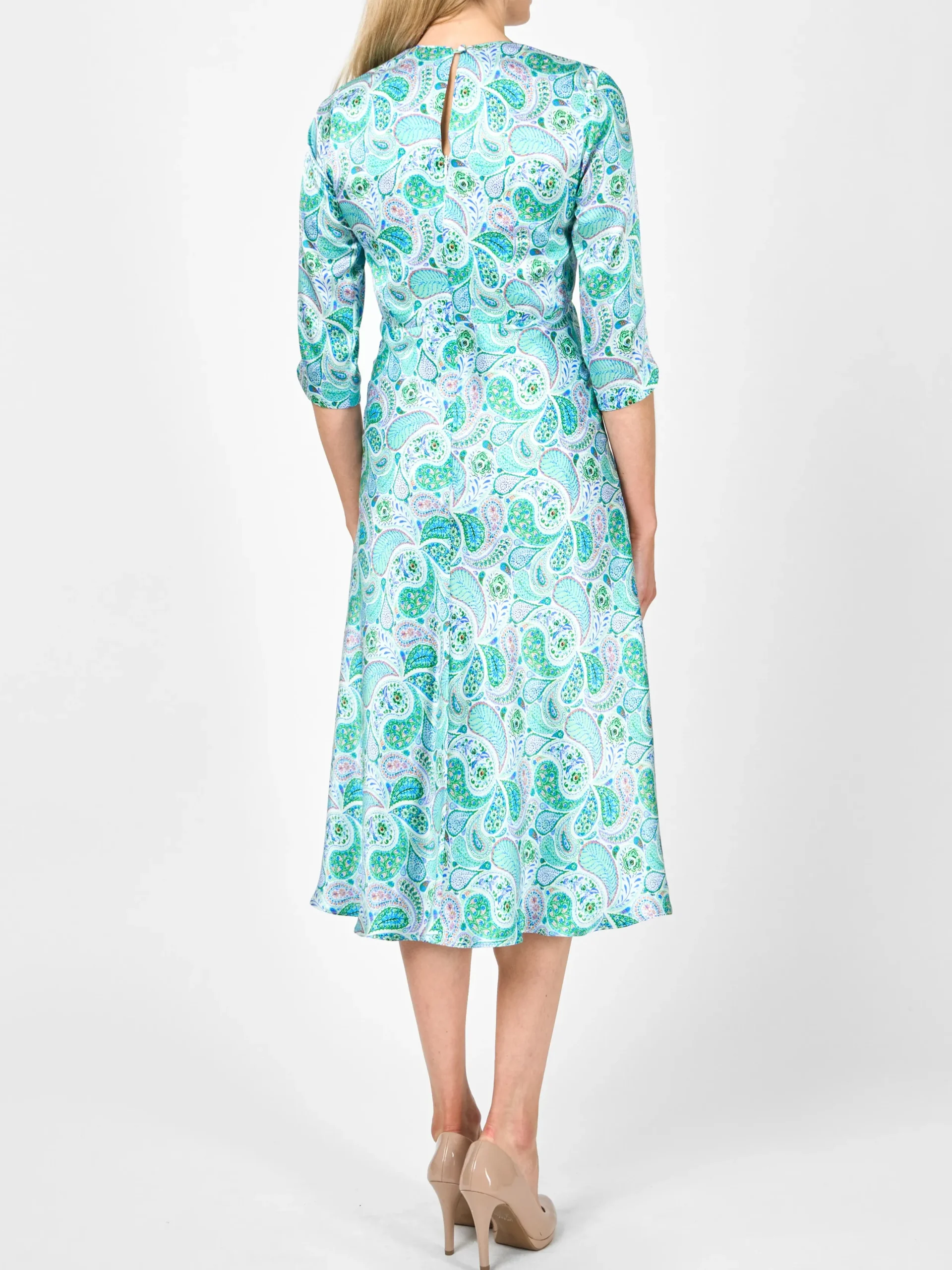 Favourbrook Poppy Dress Green Clarence Silk Satin-Women Mother Of The Bride | Dresses