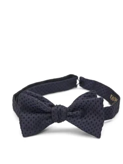 Favourbrook Purple Black Spots Silk Bow Tie- Bow Ties