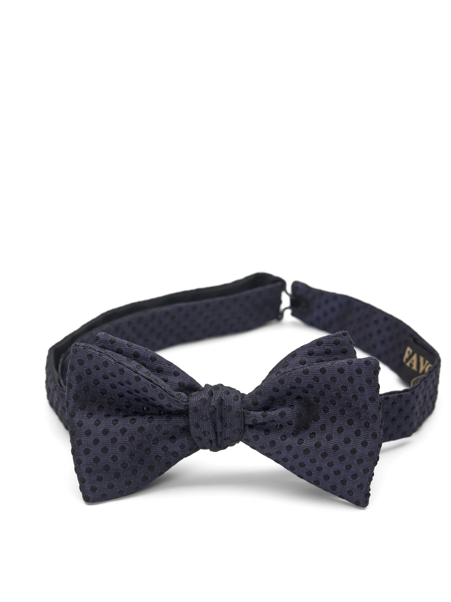 Favourbrook Purple Black Spots Silk Bow Tie- Bow Ties