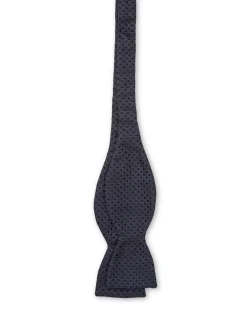 Favourbrook Purple Black Spots Silk Bow Tie- Bow Ties