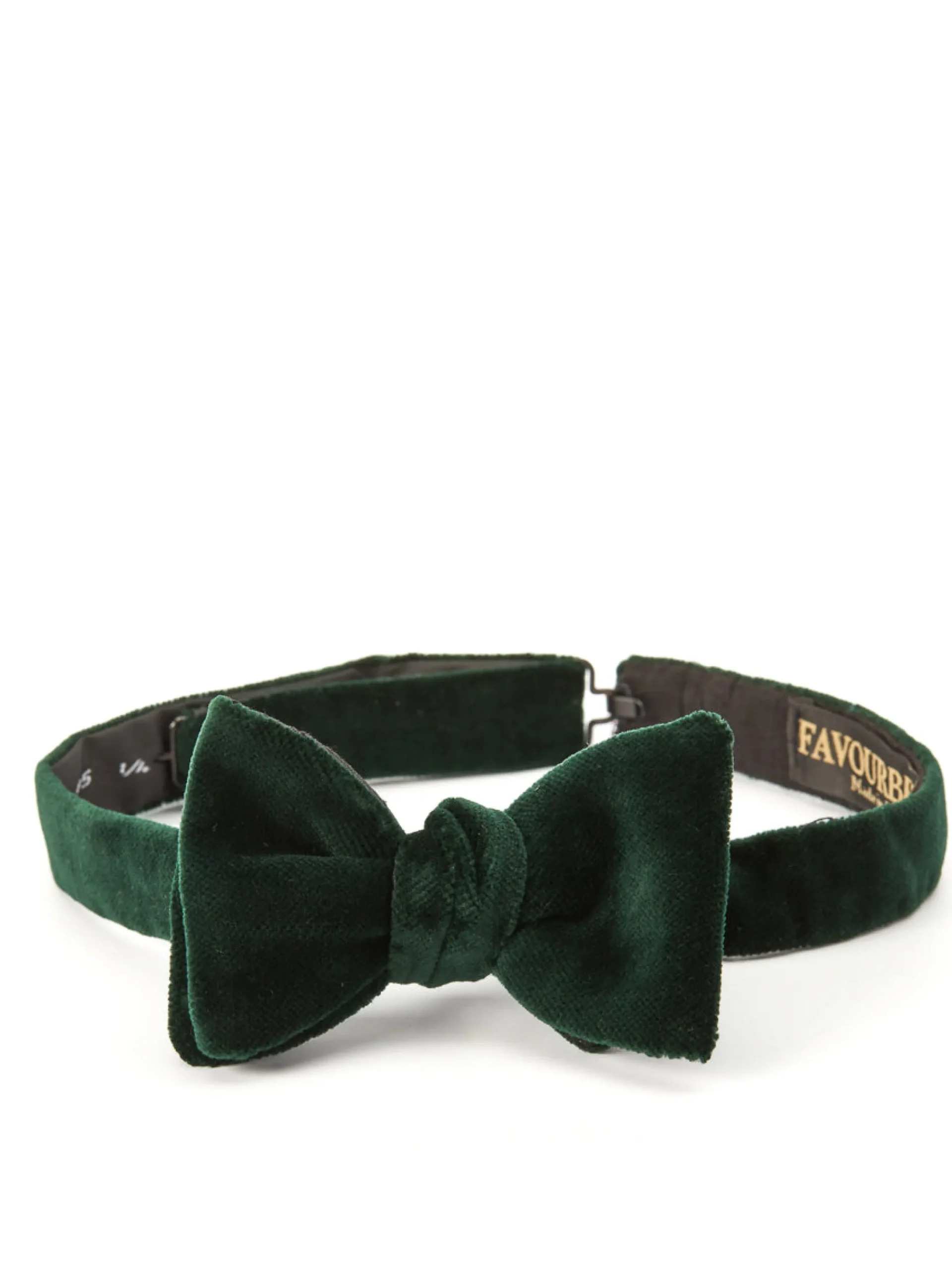 Favourbrook Racing Green Velvet Bow Tie- Bow Ties