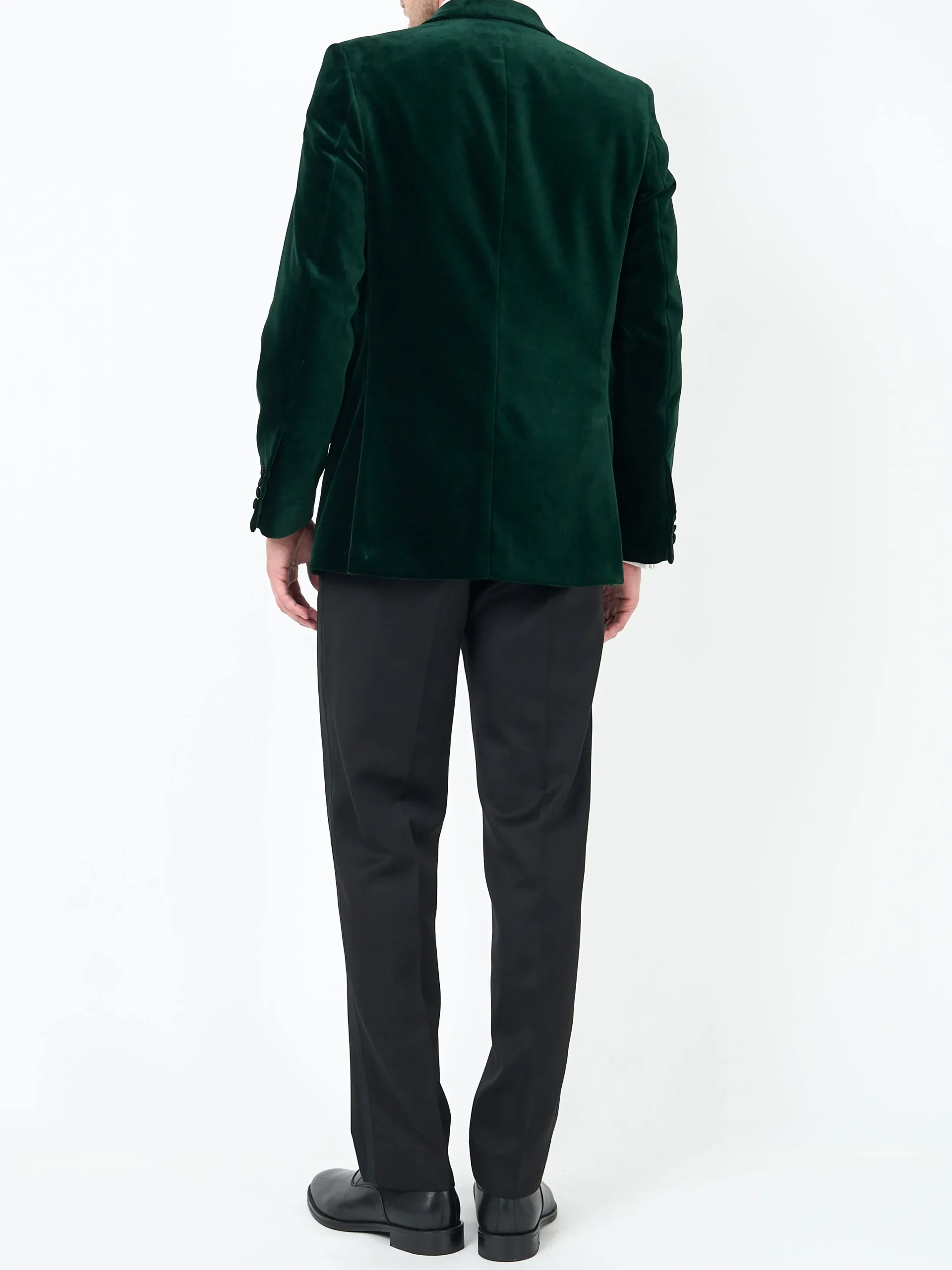 Favourbrook Racing Green Velvet Cotton Double Breasted Dinner Jacket- Occasionwear | Velvet Jackets