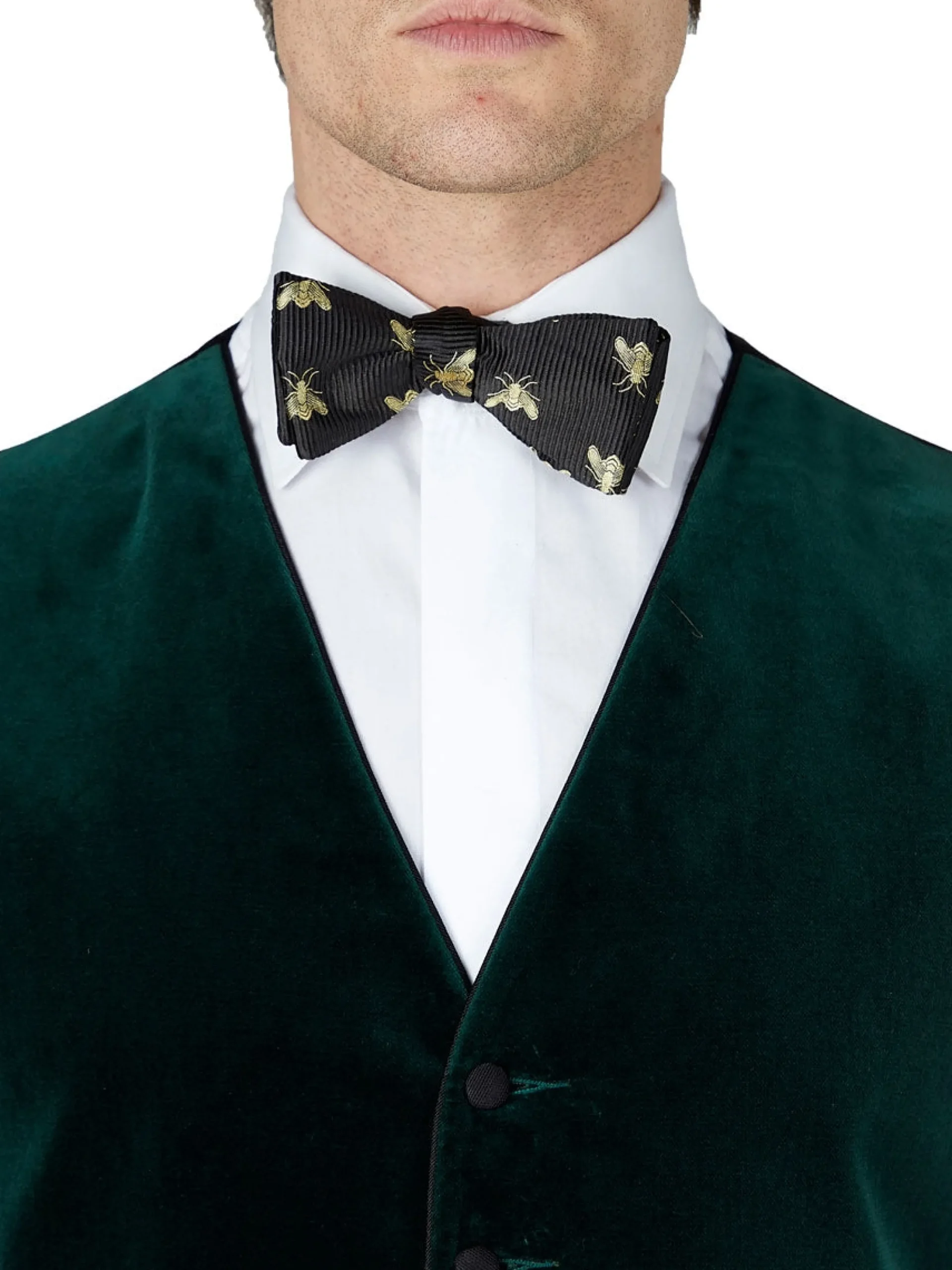 Favourbrook Racing Green Velvet Cotton Single Breasted 6 Button Piped Waistcoat- Waistcoats | Single Breasted Waistcoats