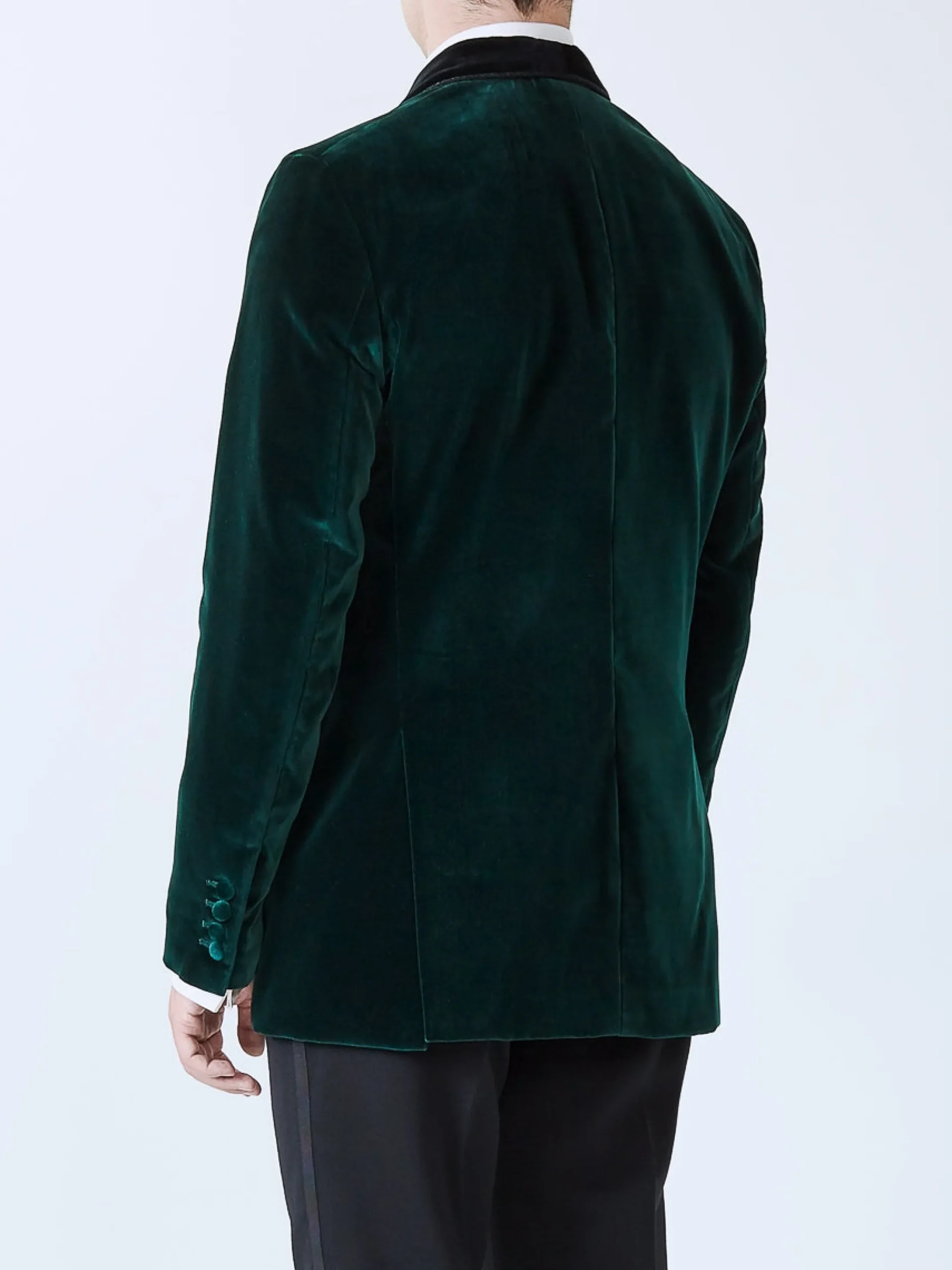 Favourbrook Racing Green Velvet Single Breasted Grosvenor Smoking Jacket- Eveningwear | Velvet Jackets