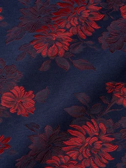 Favourbrook Red Bougainville Silk Single Breasted 6 Button Waistcoat- Waistcoats | Single Breasted Waistcoats