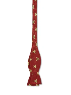 Favourbrook Red Gold Bees Silk Bow Tie- Eveningwear | Bow Ties
