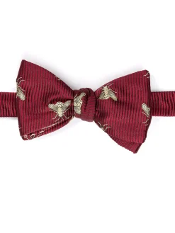 Favourbrook Red Gold Bees Silk Bow Tie- Eveningwear | Bow Ties