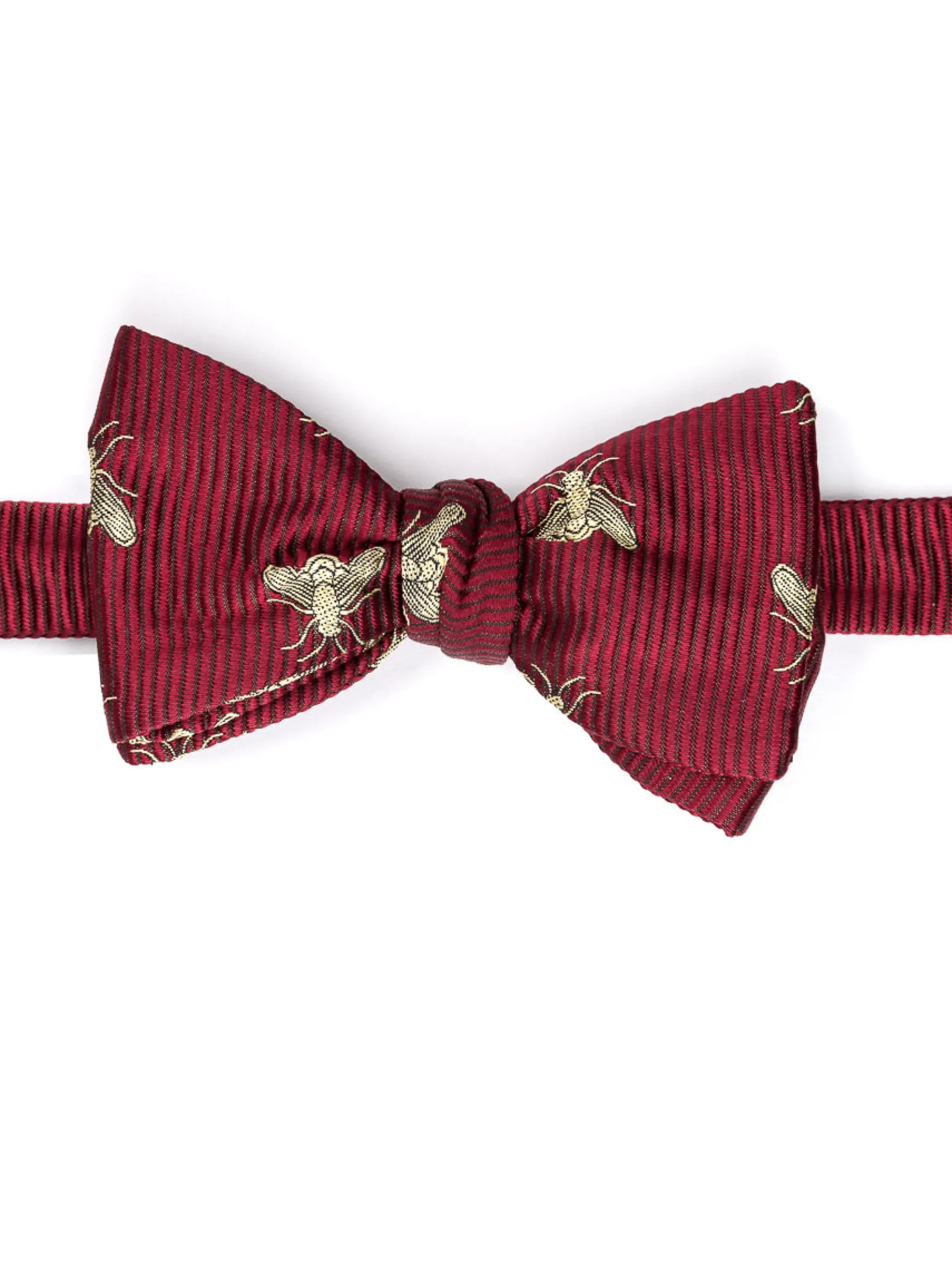 Favourbrook Red Gold Bees Silk Bow Tie- Eveningwear | Bow Ties