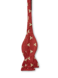 Favourbrook Red Gold Bees Silk Large Party Bow Tie- Bow Ties