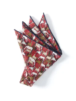 Favourbrook Red Paddock Handkerchief- Pocket Squares