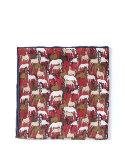 Favourbrook Red Paddock Handkerchief- Pocket Squares