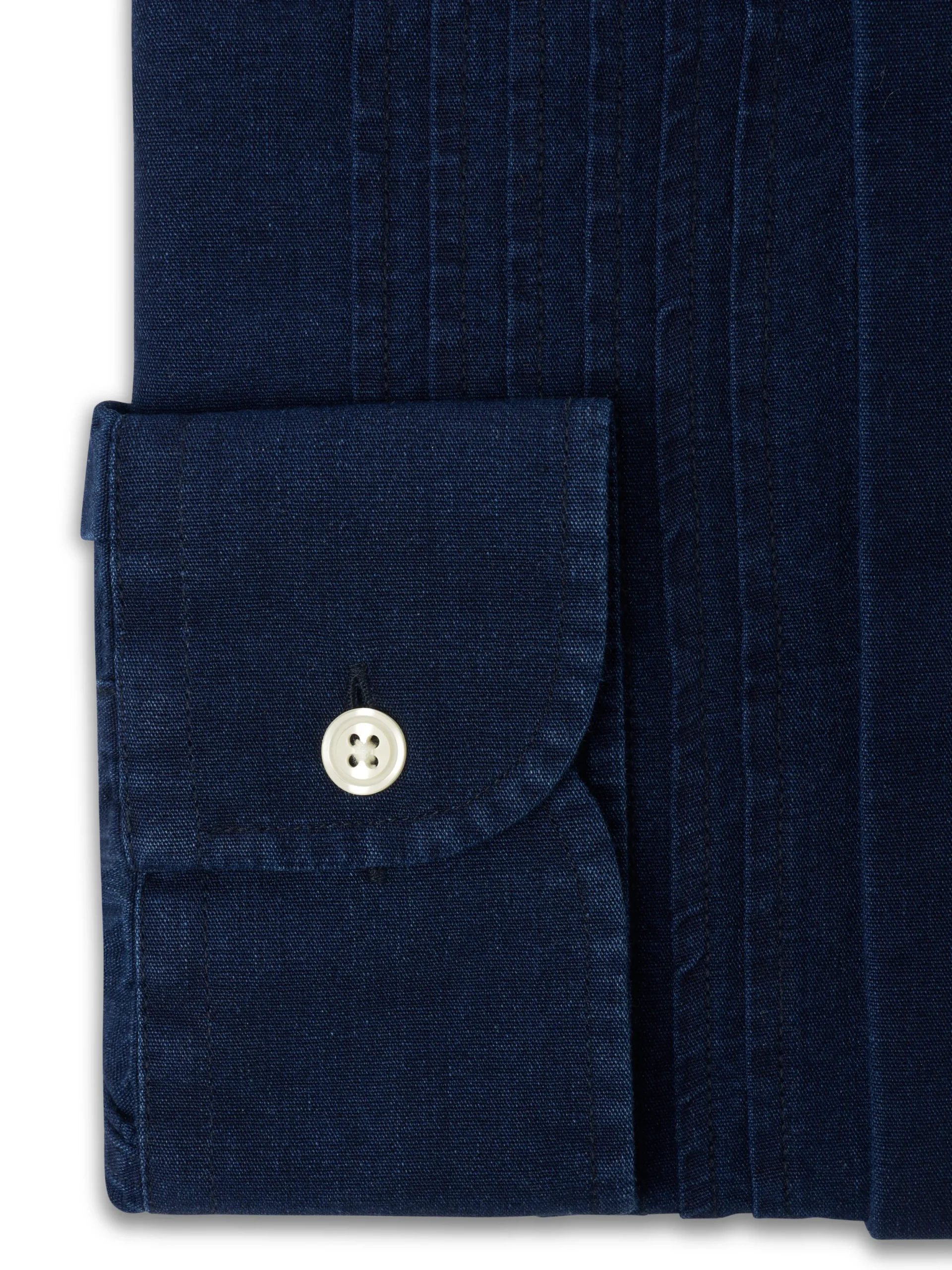 Favourbrook Rinse Indigo Rockwell Cotton Pleated Pintuck Dress Shirt- Shirts