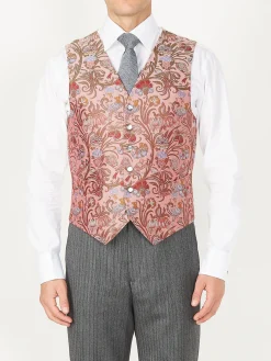 Favourbrook Rose Davenport Silk Single Breasted 6 Button Waistcoat- Groomswear | Waistcoats