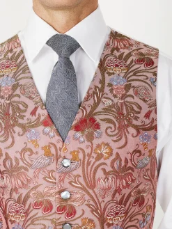 Favourbrook Rose Davenport Silk Single Breasted 6 Button Waistcoat- Groomswear | Waistcoats