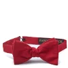Favourbrook Ruby Red Silk Douppion Bow Tie- Bow Ties