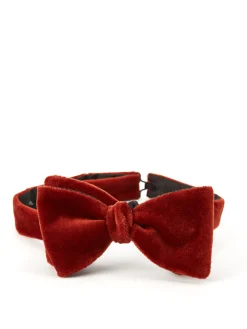 Favourbrook Rust Velvet Bow Tie- Bow Ties
