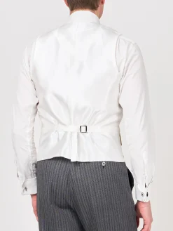 Favourbrook Sand Randwick Double Breasted 8 Button Shawl Lapel Piped Waistcoat- Wedding Attire | Waistcoats