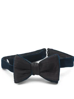 Favourbrook Sapphire Blue Velvet Bow Tie- Bow Ties