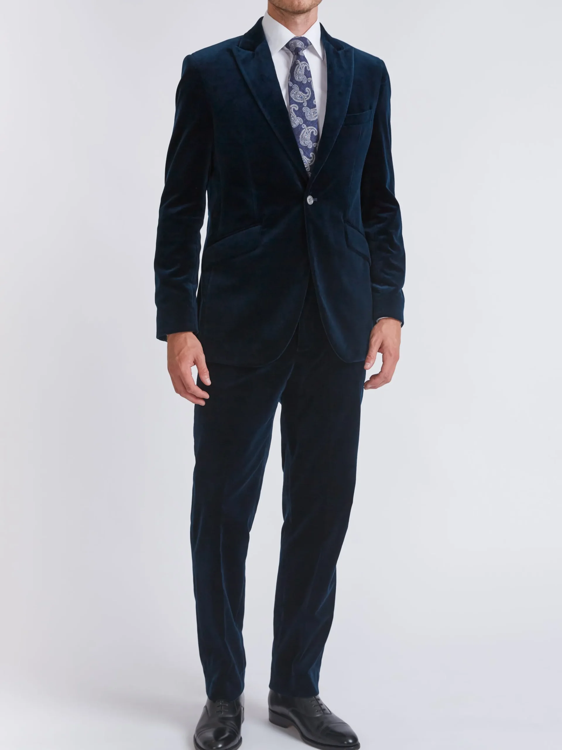 Favourbrook Sapphire Blue Velvet Newport Jacket- Velvet Jackets | Suits